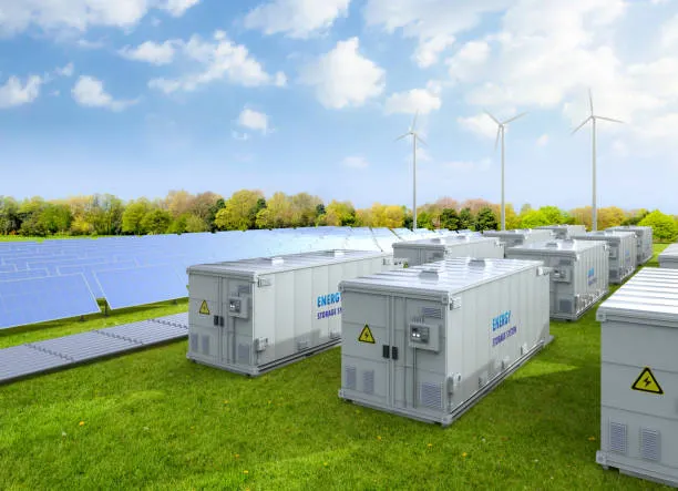 Illustrative battery energy-storage reference photo